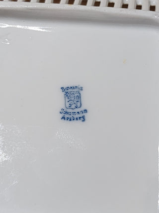 Vtg Square Dish German Couple Reticulated RSV|65564