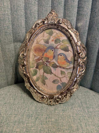 Silver-plated Frame of Bluebirds - RSV
