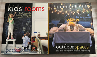 SET OF 4 POTTERY BARN HARDBACK BOOKS 1) BEDROOMS 2) BATHROOMS 3) KIDS ROOMS 4) OUTDOOR SPACES EXC CONDITION (KJS) RCD|55197