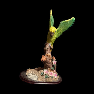 Flying Parrot on branch ceramic #47 VV MTS