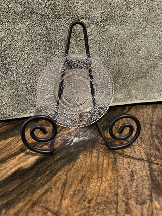 Vintage Federal Glass Co. Heritage Pattern Cup and Saucer set of 2 RSV|123059