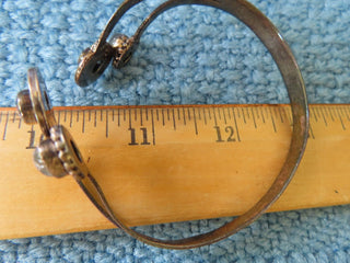sterling silver bracelet w/ blue rhinestone stones RCD