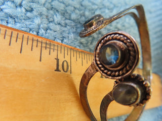 sterling silver bracelet w/ blue rhinestone stones RCD