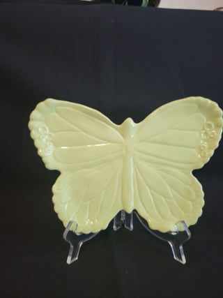 Green Butterfly Shaped Porcelain 10" Plate RCD
