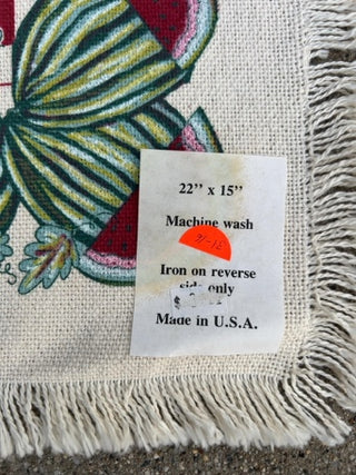 JP Set of 4 NEW vintage woven watermelon placemats