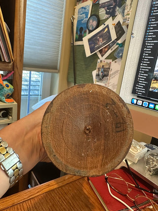 Hand-Carved Wooden Vase/Candle holder 12" RCD|101396