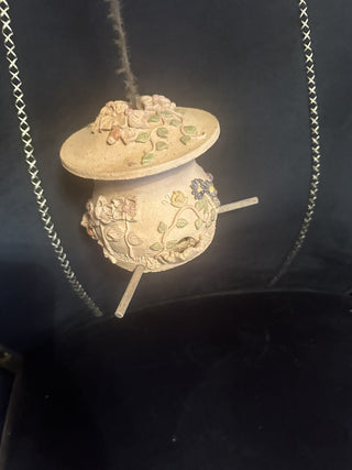 June Sears Heaven Hills PLANTER Unglazed Terra Cotta flowers birds butterfly.#47 VV MTS