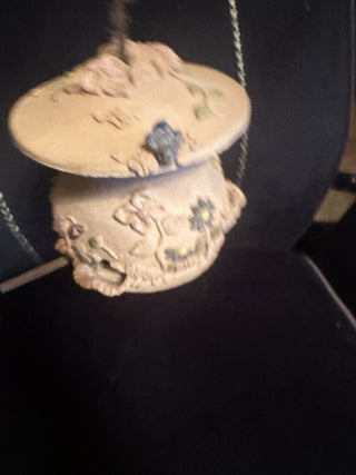 June Sears Heaven Hills PLANTER Unglazed Terra Cotta flowers birds butterfly.#47 VV MTS