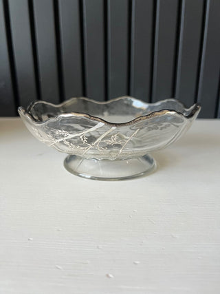 Vintage silver floral bowl RSV|101254