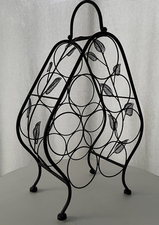 wine rack w/ leaf accents RSV