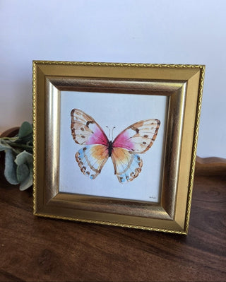 Vtg Gold Square Butterfly Frame- RSV