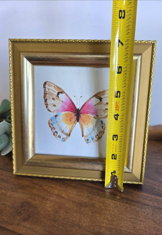 Vtg Gold Square Butterfly Frame- RSV