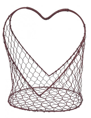 Heart Shape Handle Wire Mesh Refillable basket #62 VV MTS