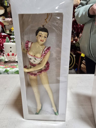 Vintage Pin Up Girl Ornament - LL
