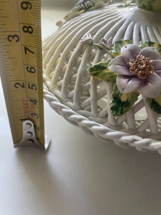Vintage Acer Gubbio Italy Floral Trinket-RSV