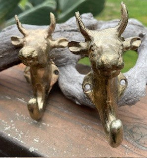 Bull Head Wall Hooks. Set of 2 RCD