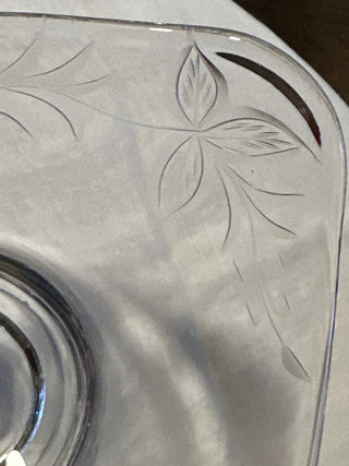 Triangle glass dish. #SM. RCD
