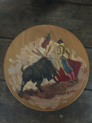 10H 1950s hand painted matador bull fighter