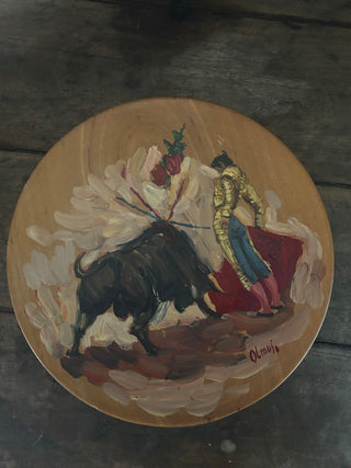 10H 1950s hand painted matador bull fighter