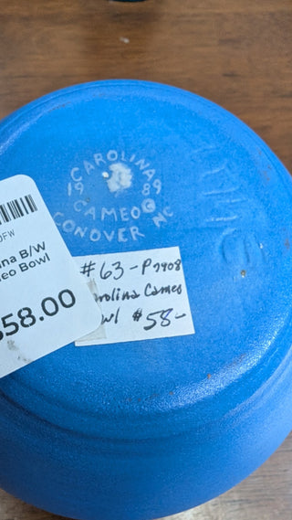 Carolina Blue/White Cameo Bowl RSV|82033