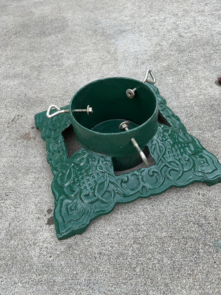Vintage Green Cast Iron Christmas Tree Stand RCD|134237