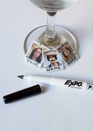 set of 8 Mannequin Wine Charms with dry erase marker RCD|142727