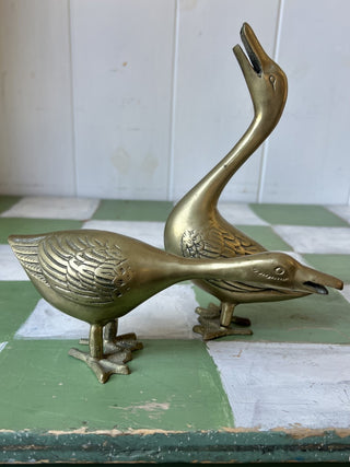 MCM Brass Goose Set of 2 F&M|91775