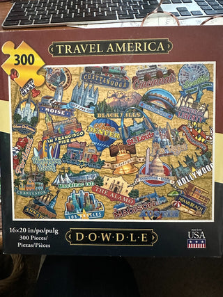 Jigsaw Puzzle - "Travel America" by Dowdle Folk Art, 300 pieces RCD|71853