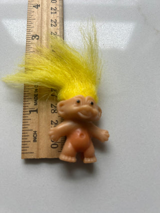 Vintage Troll Doll Yellow Hair , Pencil Topper-RSV