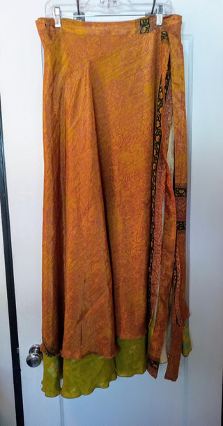 MW Sari Silk Reversible Wrap Skirt MTS|90630