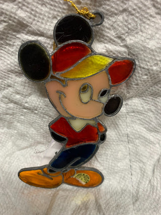 Vintage Mickey Stain Glass Ornament|126653