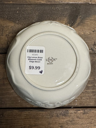 Vtg Lenox Rose Blossom Gold Edge Bowl RCD|126101