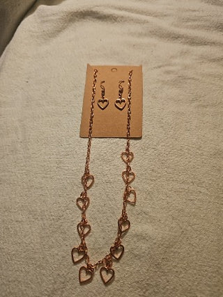 I'm Yours Rose Gold Necklace & Earring Set