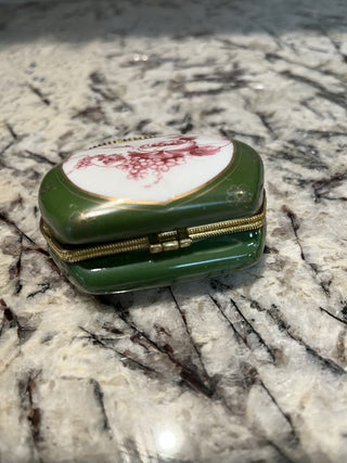 Antique French Limoges Handbag Trinket/Pill Box RCD