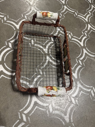 AJ - Fruit Basket with Porcelain Handles MTS|120359