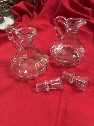Vintage Anchor Hocking Glass Cruet w/ Stoppers
