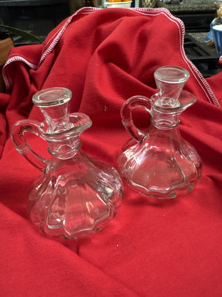 Vintage Anchor Hocking Glass Cruet w/ Stoppers