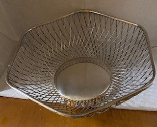 1960s Gorham Hexagonal Silver Basket RSV