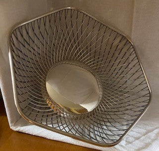 1960s Gorham Hexagonal Silver Basket RSV