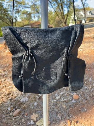 Vintage Carlos Falchi Black Leather Crossbody