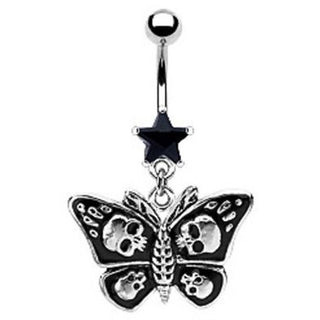 Star death moth Belly Ring|53710