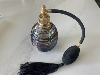 Vtg. CZECH Iridescent Perfume Bottle-RSV
