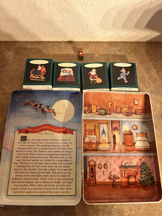 Complete Vintage Tin with 5 Mini Ornaments RSV|132472