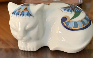 Vintage Elizabeth Arden Treasures of the Pharaohs Porcelain Egypt Cat Pomander #62 VV MTS|69088