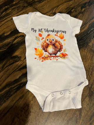 "My First Thanksgiving" 12 Months Onesie RSV|119104