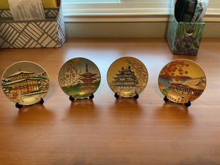 Japanese Mini Seasons Plates W/Stands Set/4 RCD|43485
