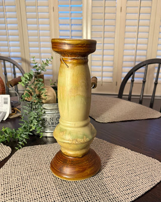 12" Brown/Green Candle Holder RSV|112221