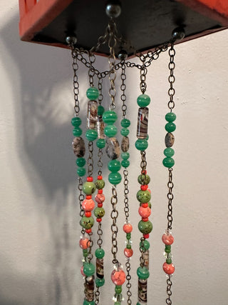 Suncatcher Lantern RED Jade Coral Bells  MTS|134117