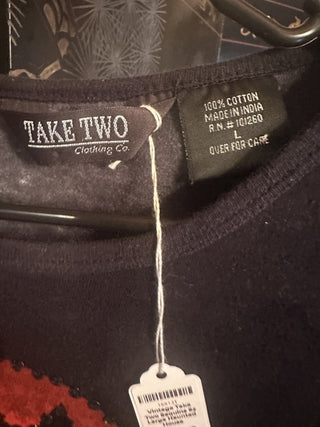 Vintage Take Two Sequins Sz Large Haunted House Pumpkins #63 VV MTS|107905