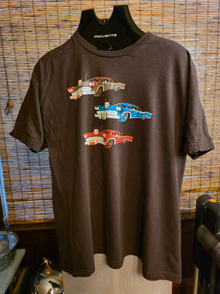 MTS Vtg Gama Go Brown Tee w/Skull Hood Cadillacs *XL*|120249